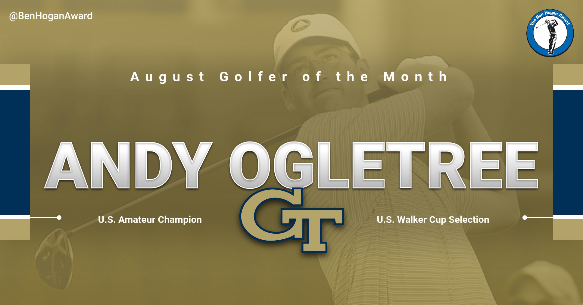 Ogletree Named Inaugural Ben Hogan Award Golfer of the Month