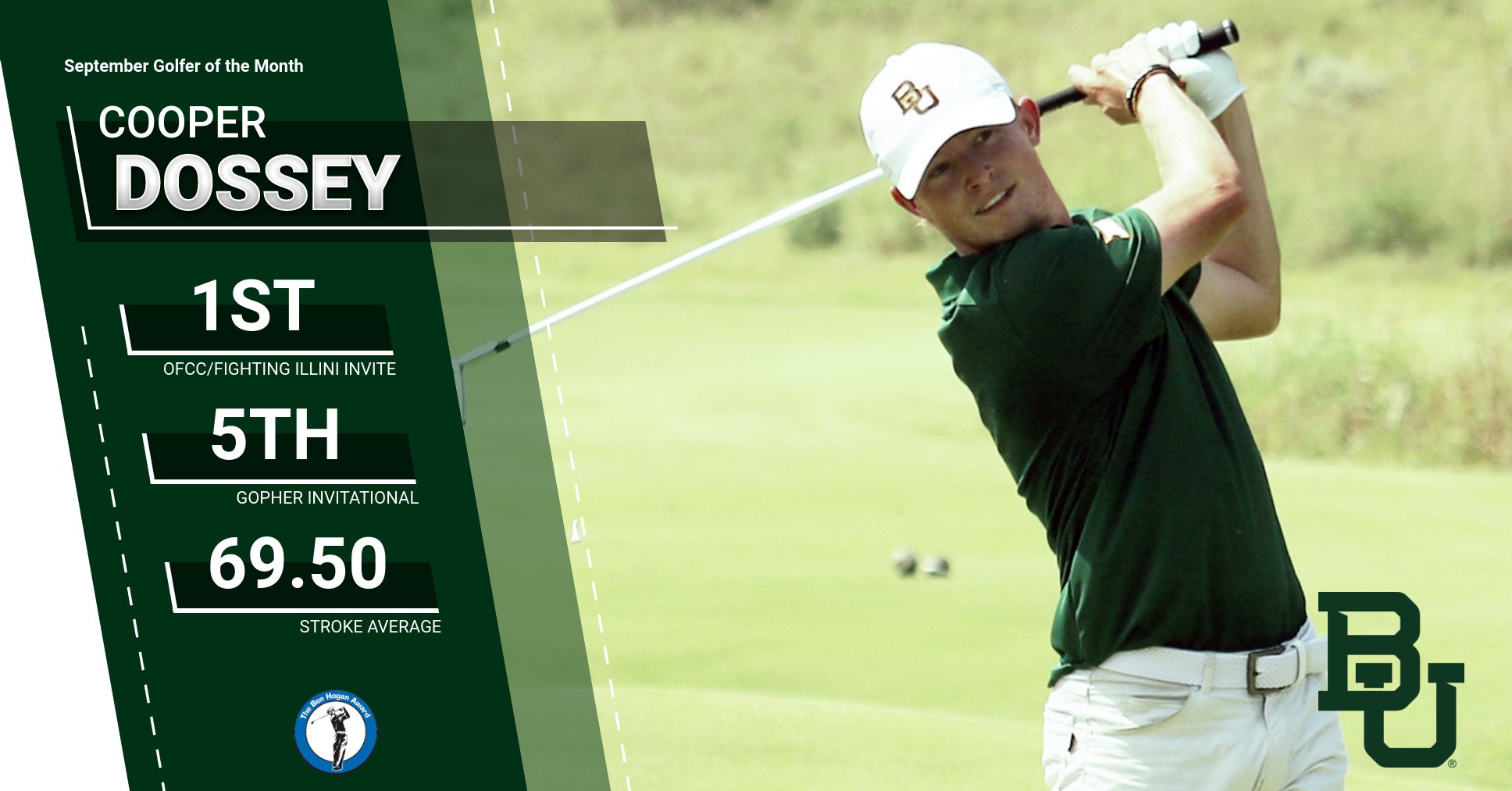 Dossey Earns Nod As Ben Hogan Award’s September Golfer of the Month