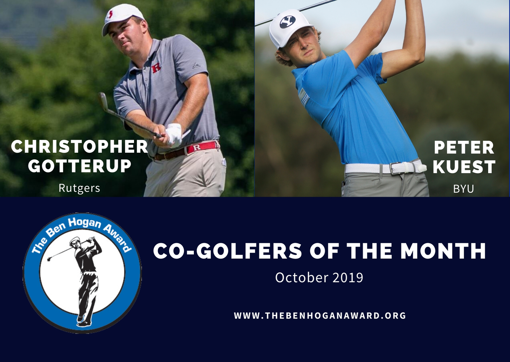 Gotterup, Kuest Share Co-Golfer of the Month Honors