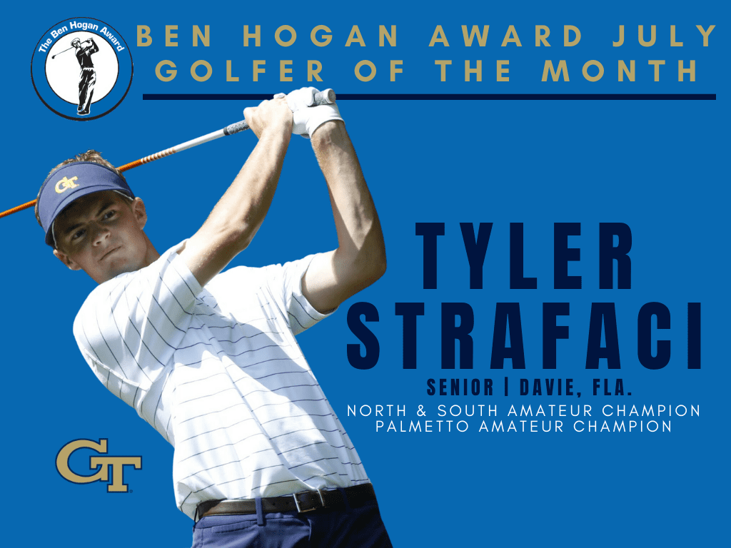 Georgia Tech’s Strafaci Named July Golfer of the Month