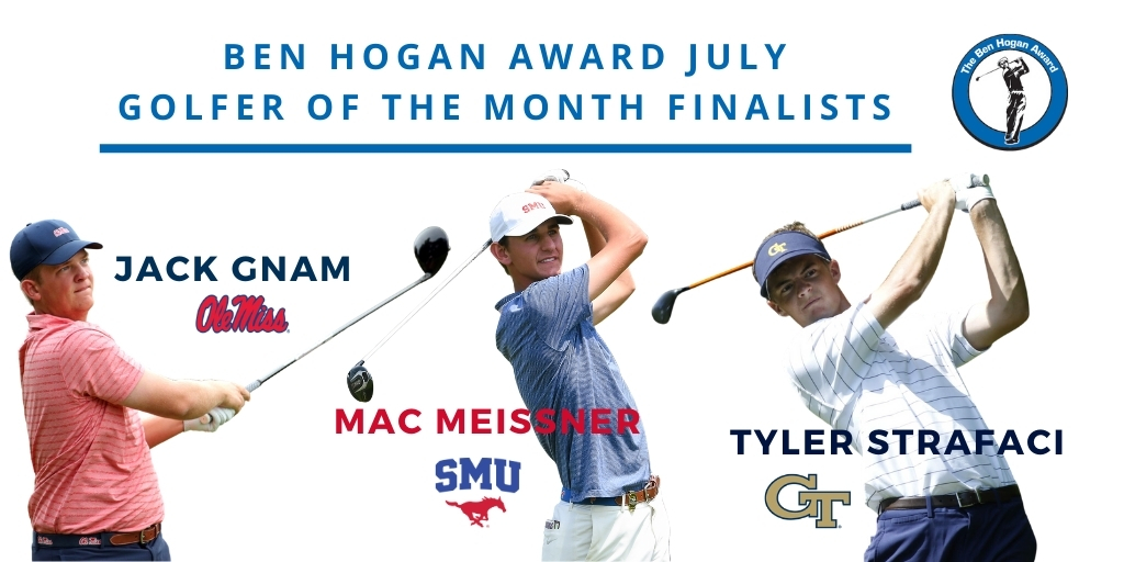 Ben Hogan Award Announces July Golfer of the Month Finalists