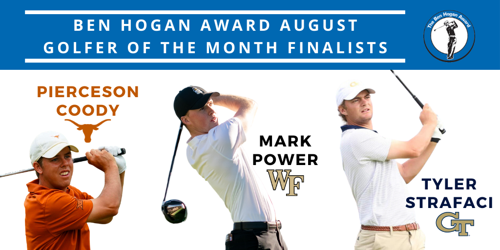 Trio Tabbed Ben Hogan Award August Golfer of the Month Finalists