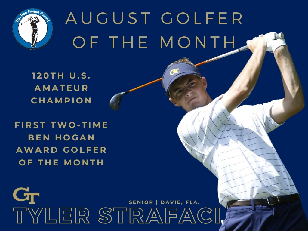 Strafaci Repeats as Ben Hogan Award Golfer of the Month