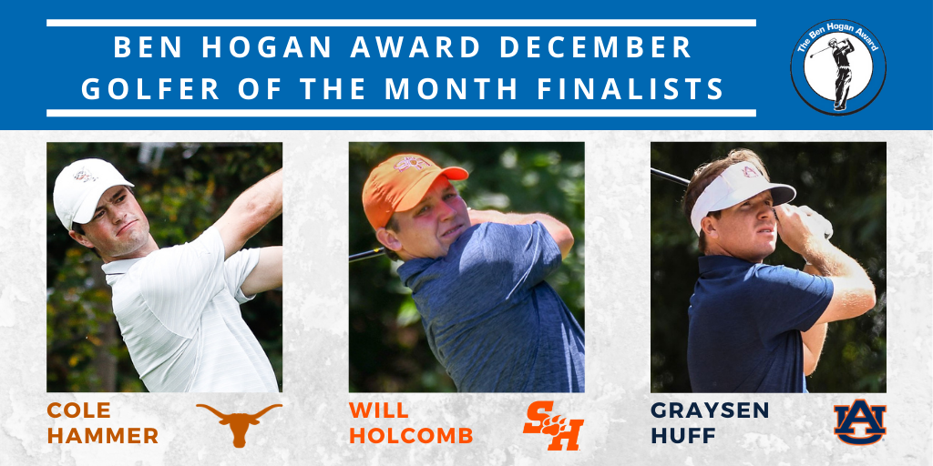 Trio of Top-30 Players Named December Golfer of the Month Finalists