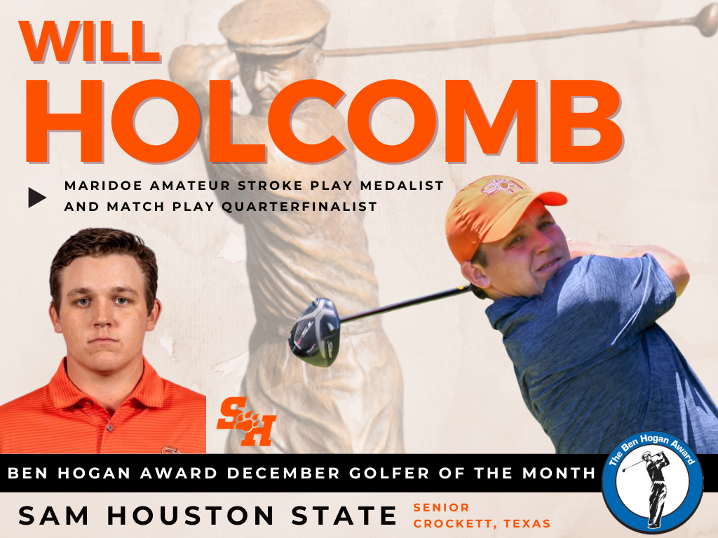 Sam Houston State’s Holcomb Named December Golfer of the Month