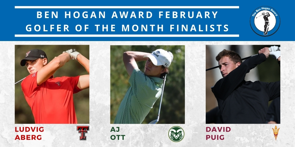 Top Trio Named Ben Hogan Award Golfer of the Month Finalists