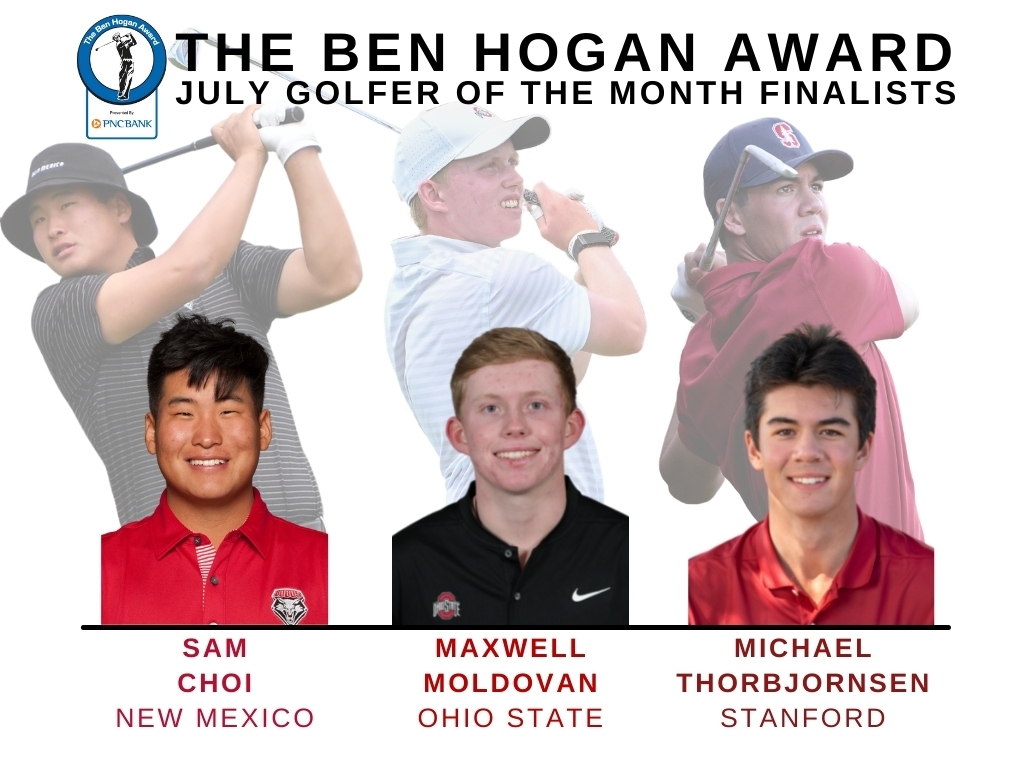 Hogan Award July Golfer of the Month Finalists Named