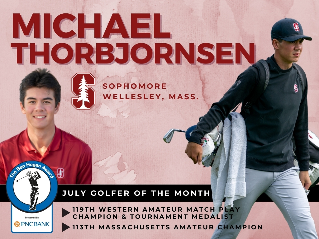 Thorbjornsen Tabbed The Ben Hogan Award Golfer of the Month