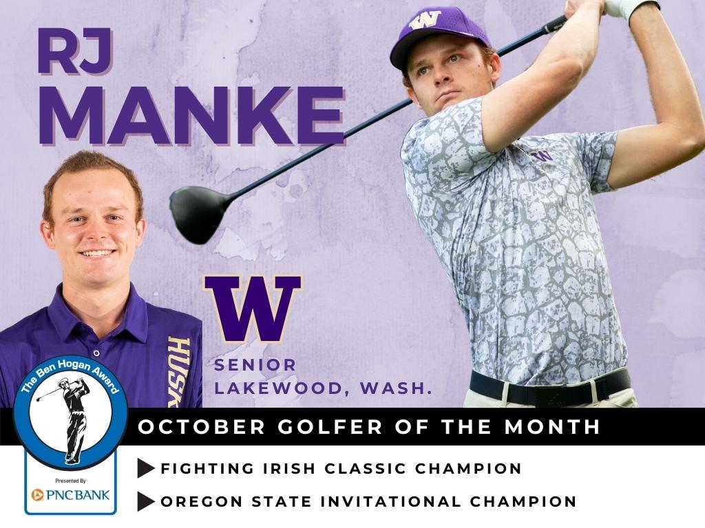 Washington’s Manke Named October Golfer of the Month