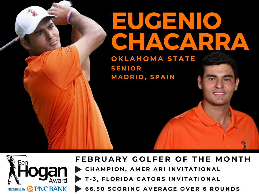 Oklahoma State’s Chacarra Named Golfer of the Month