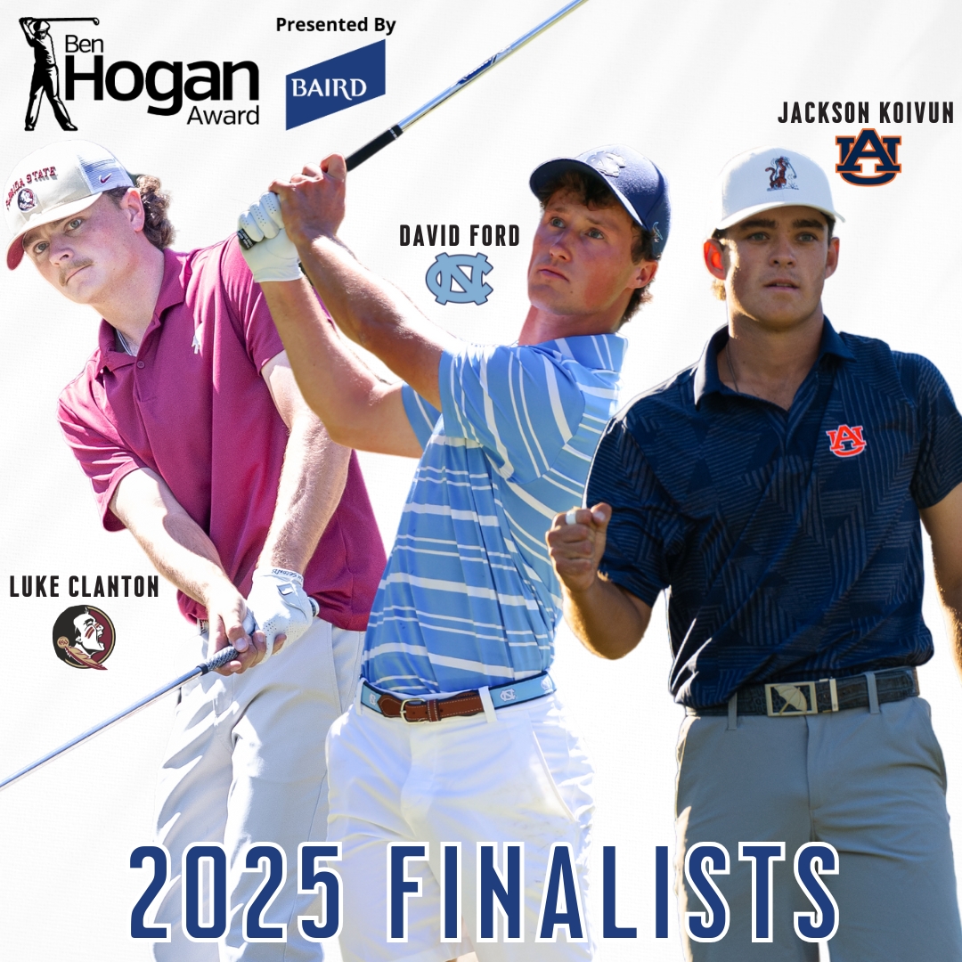 Clanton, Ford and Koivun named 2025 Ben Hogan Award presented by Baird finalists