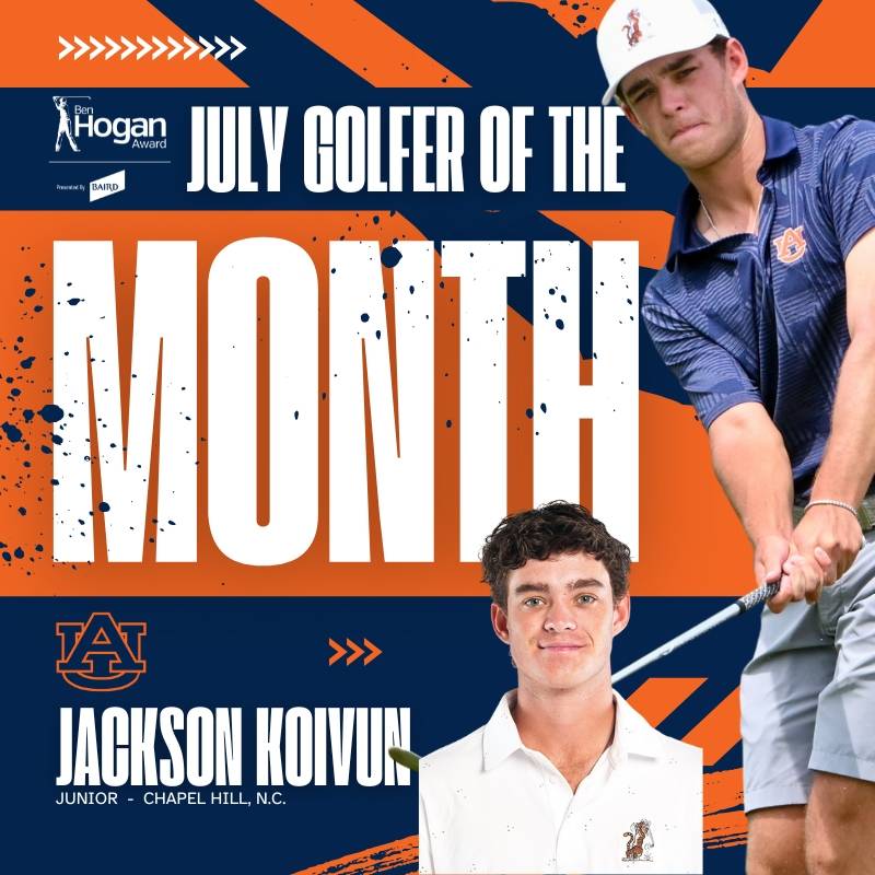 Koivun Voted Ben Hogan Award’s July Golfer of the Month